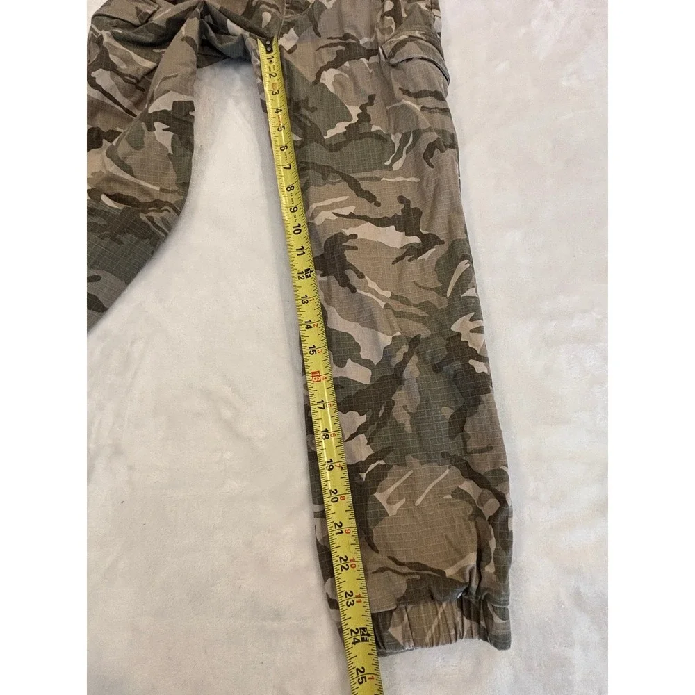 Old Navy Boys Camo Cargo Jogger Pants Green Tan Ripstop Size L 10-12 Plus